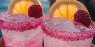 Raspberry Lemon Zing Candy Crush Fizz Cocktail