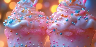 Whimsical Sugar Bliss Cocktail the Whimsical Sugar Bliss Cocktail! This candy-inspired drink, bursting with vibrant colors and nostalgic flavors, feels like a stroll through a sugar wonderland.